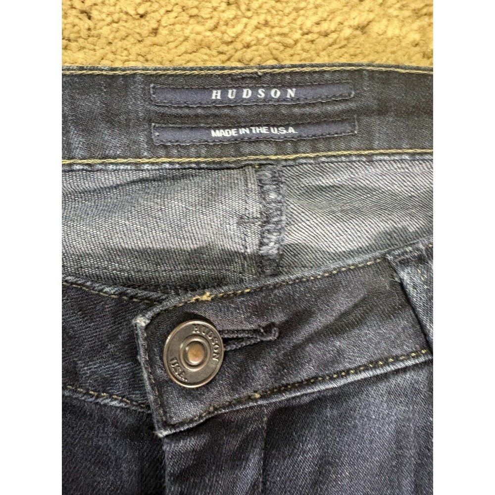 Hudson Jeans Women 30 Dark Denim Low Rise Straight Leg Made in USA - Picture 2 of 9